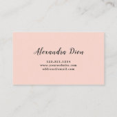 優雅モダンな結婚式写真 名刺 (裏面)