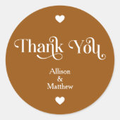 優雅モダンな結婚式 ラウンドシール (正面)