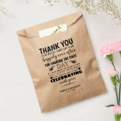 優雅モダン素朴な結婚式ありがとう フェイバーバッグ (封をした状態)