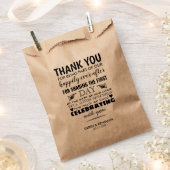 優雅モダン素朴な結婚式ありがとう フェイバーバッグ (クリップ留めされた状態)