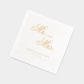 優雅伝統的フォーマルな結婚式 箔ナプキン (左)