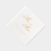 優雅伝統的フォーマルな結婚式 箔ナプキン (右)