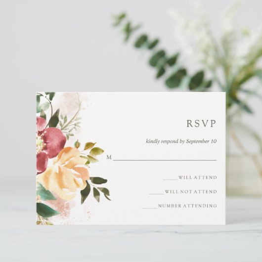 優雅素朴さ | フローラ結婚反応 出欠カード (スタンド正面)