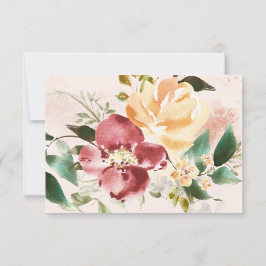 優雅素朴さ | フローラ結婚反応 出欠カード (裏面)