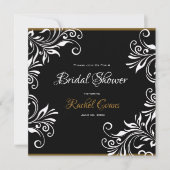 優雅-ブライダルシャワーの招待状5.25" x 5.25" 招待状 (正面)