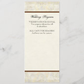 優雅、渦巻の結婚式プログラムの黄金時代 プログラム (裏面)