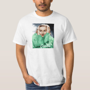儲キャロル・ロンバード1つの白いティー Tシャツ