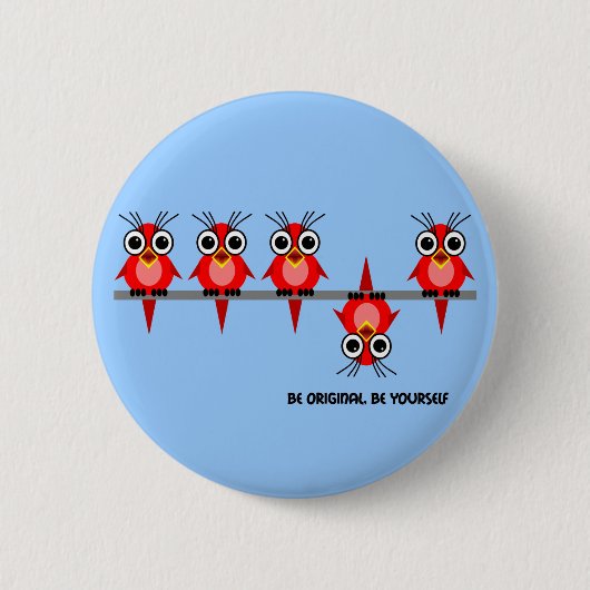 元があって下さい 缶バッジ (正面)