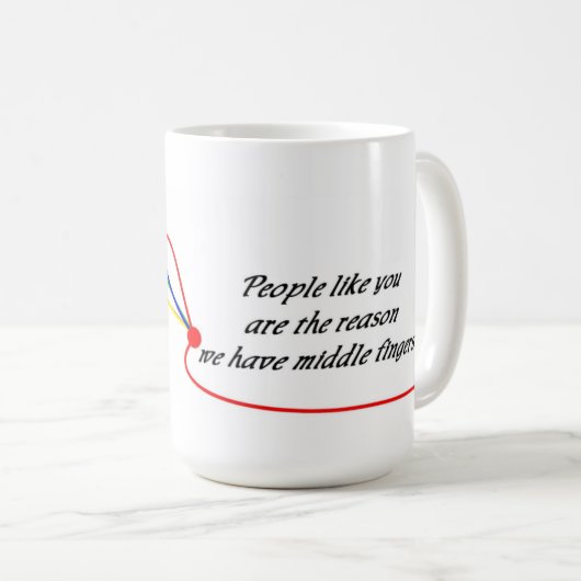 元のことわざを用いるおもしろマグカップ コーヒーマグカップ (正面右)