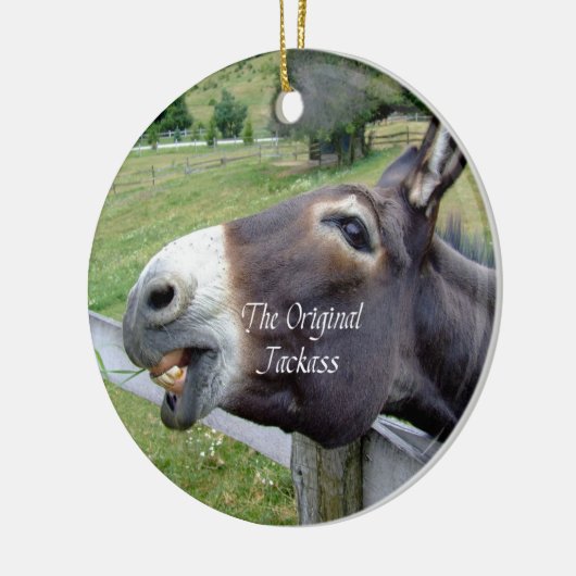 元のろばのおもしろいなろばのラバの家畜 セラミックオーナメント (左)