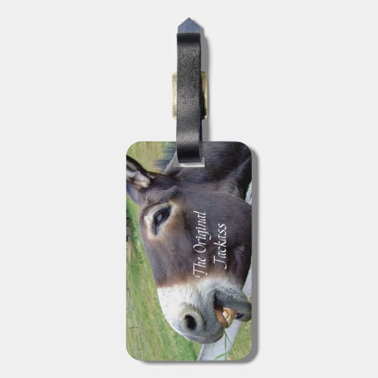 元のろばのおもしろいなろばのラバの家畜 ラゲッジタグ (裏面縦)