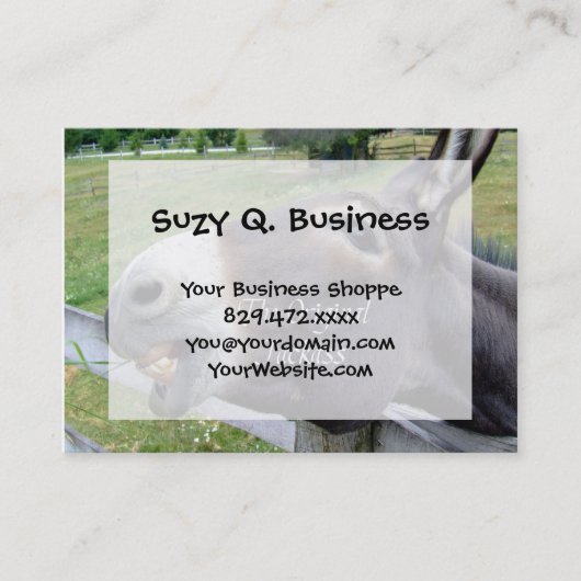 元のろばのおもしろいなろばのラバの家畜 名刺 (正面)