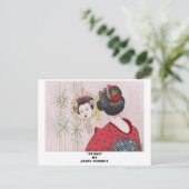 元のアート – 芸者ガールポストカード ポストカード (スタンド正面)