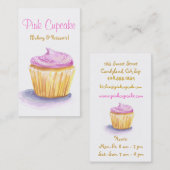 元のイラストレーションのカップケーキの名刺 名刺 (正面/裏面)