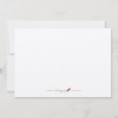 元のイラストレーションの肘掛け椅子の名刺 ノートカード (裏面)