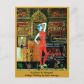 元のコラージュの芸術のアジアスタイルの郵便はがき ポストカード (正面)