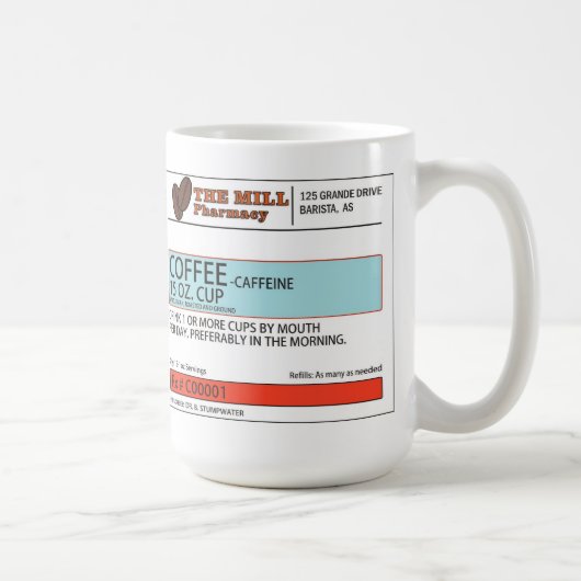 元のコーヒー規定のマグ-15 oz. コーヒーマグカップ (右)