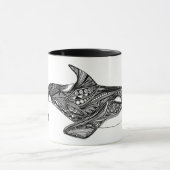 元のシャチのデザインのマグ マグカップ (中央)