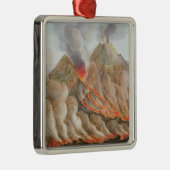 元のスケッチからのヴェスヴィオの噴火口 メタルオーナメント (右)