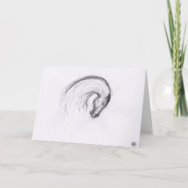 元のスケッチ2の馬年の(占星術の)十二宮図の挨拶状 シーズンカード