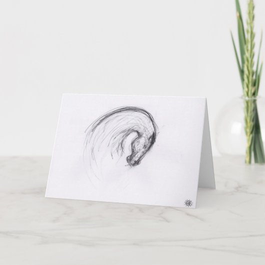 元のスケッチ2の馬年の(占星術の)十二宮図の挨拶状 シーズンカード (正面)