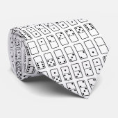 元のデザインの白黒ドミノの記号 ネクタイ (ロール)
