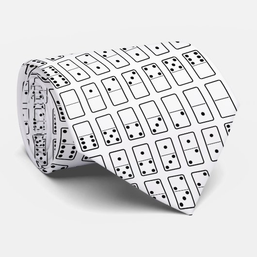 元のデザインの白黒ドミノの記号 ネクタイ (ロール)