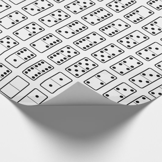 元のデザインの白黒ドミノの記号 ラッピングペーパー (角)