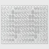 元のデザインの白黒ドミノの記号 ラッピングペーパー (フラット)