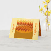 元のデジタル芸術のバースデー・カード カード (黄色い花)