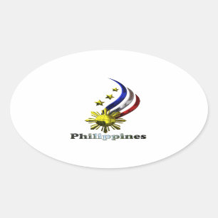 元のフィリピンのロゴ。 Mabuhay Pilipinas! 楕円形シール