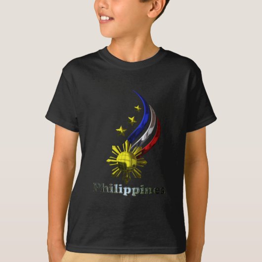 元のフィリピンのロゴ。 Mabuhay Pilipinas! Tシャツ (正面)