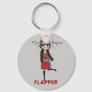 元のフラッパーのとどろく20年代Keychain キーホルダー