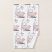 元のブタのタケは色のBathタオルを選びます バスタオルセット (ハンドタオル)