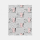 元のブタのタケ1は色のフリースブランケットを選びます フリースブランケット (正面)