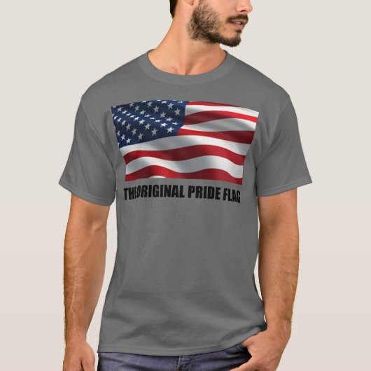 元のプライドフラッグ Tシャツ (正面)