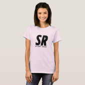 元のロゴのSPORTREELの女性のピンクのTシャツ Tシャツ (正面フル)