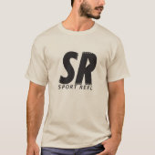 元のロゴのSPORTREELの砂色のTシャツ Tシャツ (正面)