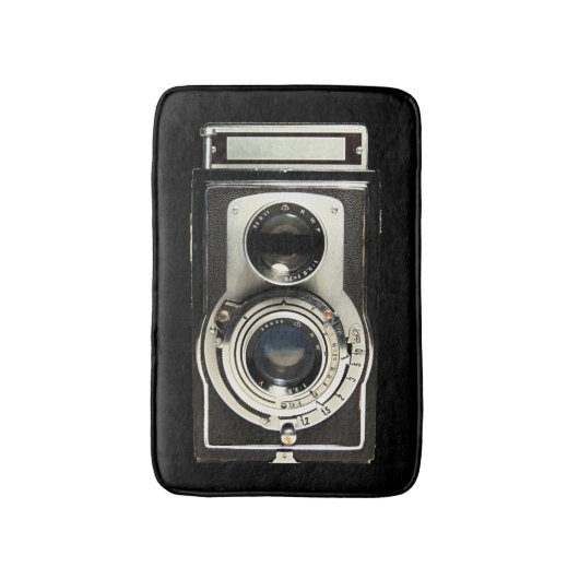 元のヴィンテージのカメラ バスマット (正面縦)