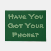 元の予測できない電話メモ句のおもしろい ドアマット (正面)