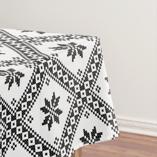 元の交差ステッチのデザインの継ぎ目が無いパターン テーブルクロス (インサイチュ)