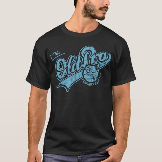 元の古いプロ(ヴィンテージのLtの青) Tシャツ (正面)