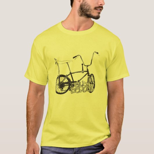 元の古い学校のバイクおよび落書き Tシャツ (正面)