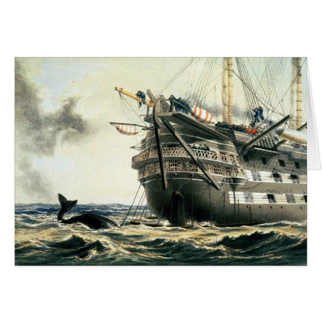 元の大西洋ケーブルを置くHMS Agamemnon (正面横)