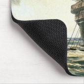 元の大西洋ケーブルを置くHMS Agamemnon マウスパッド (コーナー)