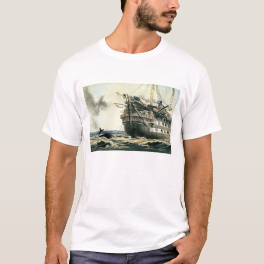 元の大西洋ケーブルを置くHMS Agamemnon Tシャツ (正面)