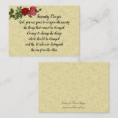 元の平静の祈りの言葉の神聖なカード 名刺 (正面/裏面)