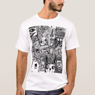 元の手描きの落書きのTシャツ Tシャツ