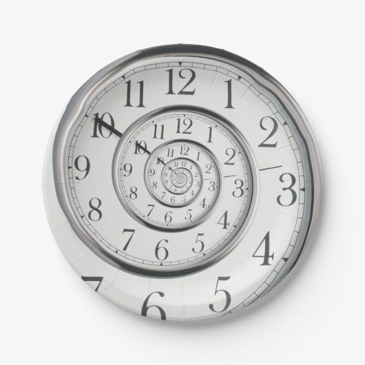 元の時間の抽象芸術の時計 ペーパープレート (正面)