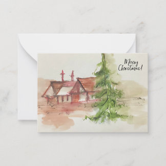 元の水彩画の下絵 ノートカード